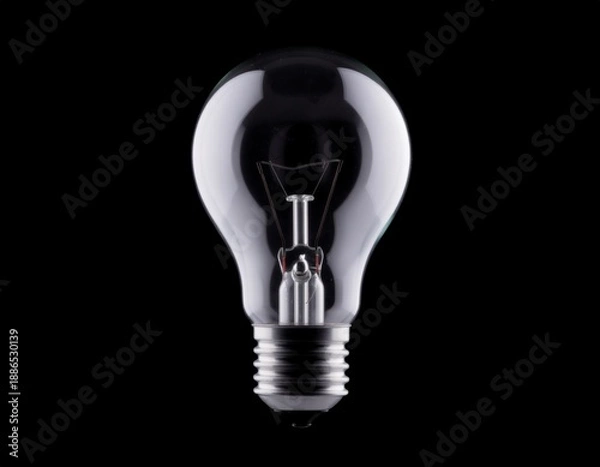 Obraz light bulb isolated on black