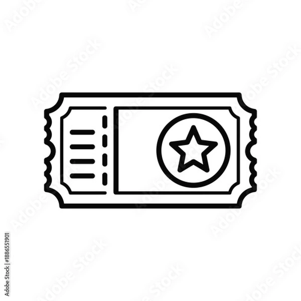 Obraz Ticket Icon Simple Design Element
