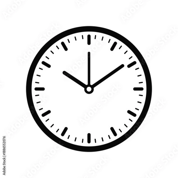 Obraz Black and white clock face illustration