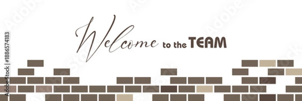 Obraz welcome to the team