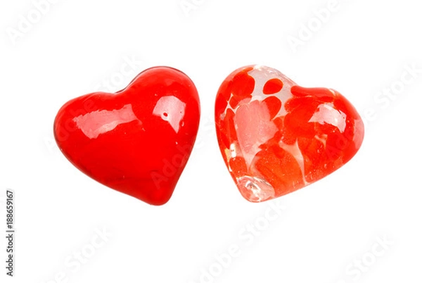 Fototapeta two red hearts