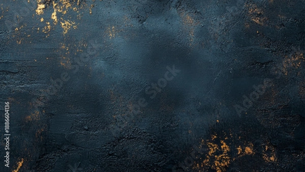 Obraz Dark concrete texture for background with golden effect.