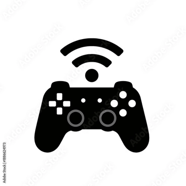 Obraz Wireless Gaming Controller Vector Icon