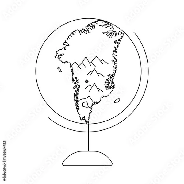 Obraz Greenland Geography Icon. Vector Design