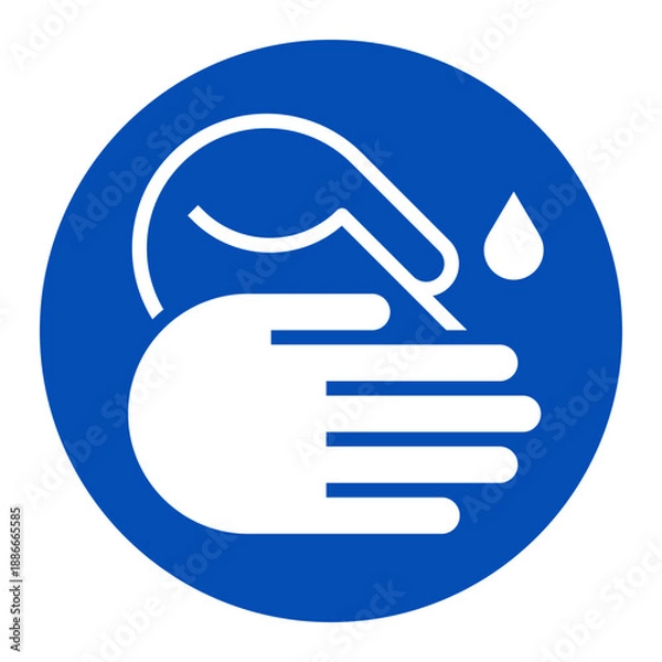 Fototapeta Please sanitize your hands here.