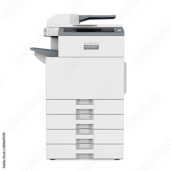 Fototapeta Office Multifunction Printer Isolated