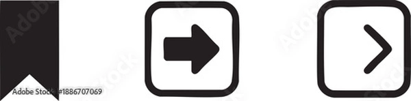 Obraz Navigation UI Icons Set for App Menu Design