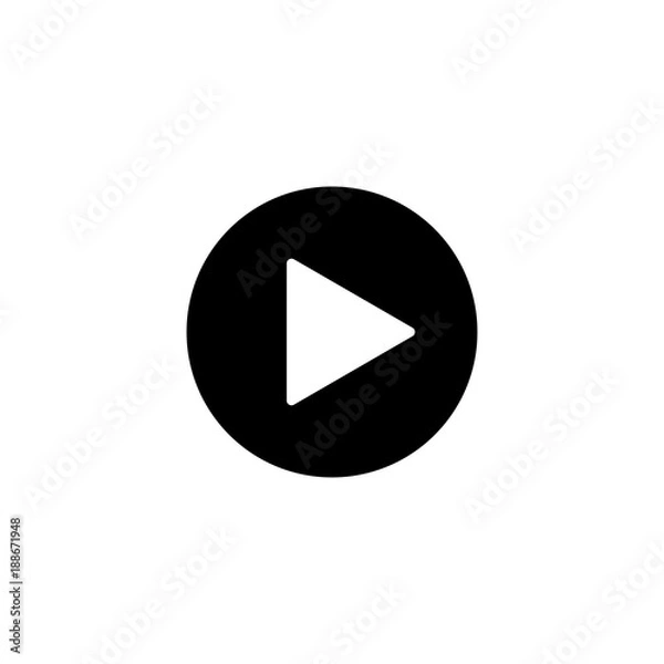 Fototapeta Play vector icon