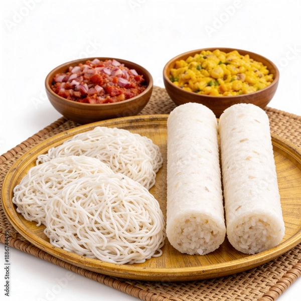 Obraz white string hoppers (idiyappam)