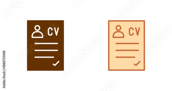 Obraz CV Icon Design