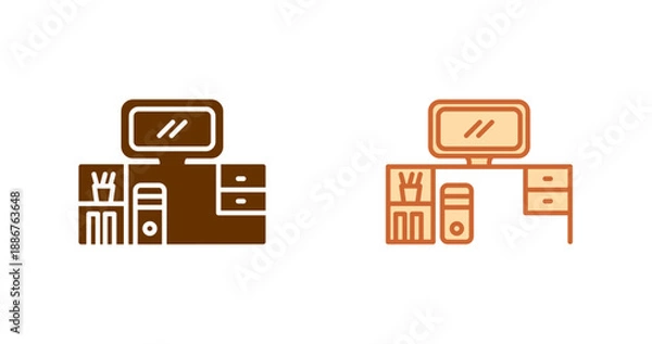 Obraz Work Table Icon Design