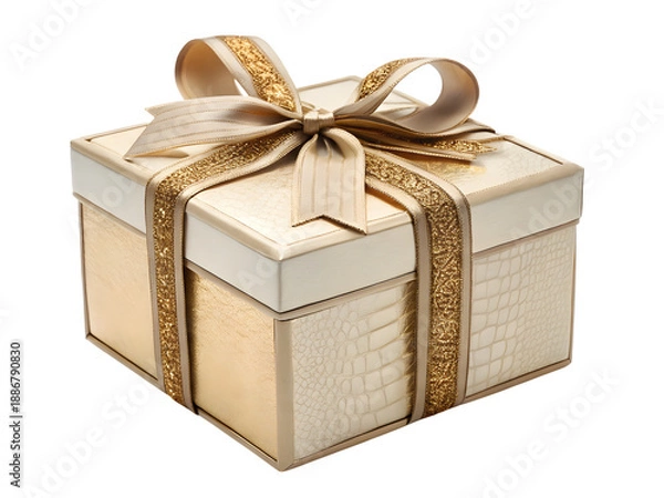 Obraz golden gift box