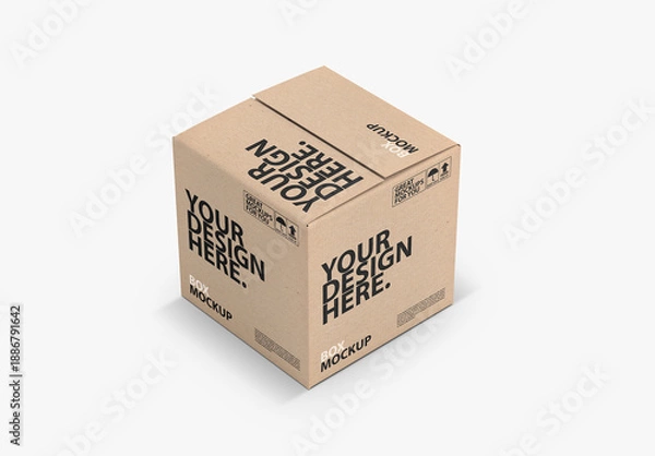 Obraz Kraft Cardboard Box packaging Mockup