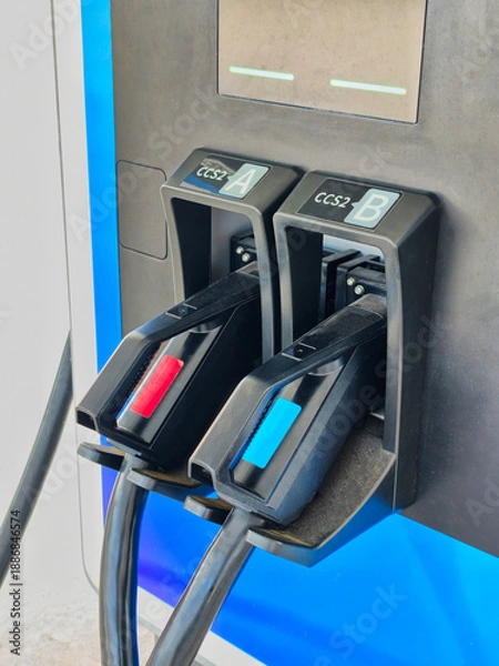 Obraz EV charging docks or stations,  high-speed DC stations