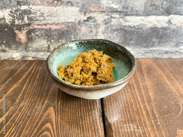 Obraz 塩漬けのからすみ。味付けしたボラの魚卵。