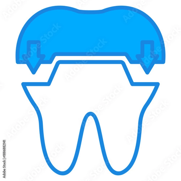 Fototapeta Dental Crown Icon For Design Elements