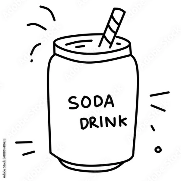 Obraz Soda Drink Doodle