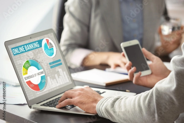 Fototapeta Managers working in office