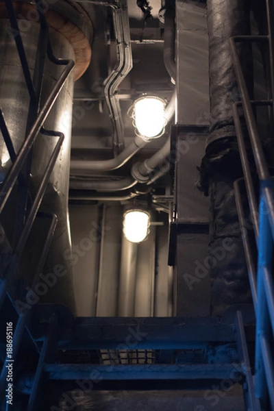 Fototapeta Machinery rooms on Ship