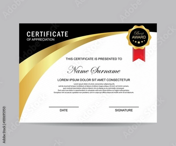Fototapeta Modern certificate vector