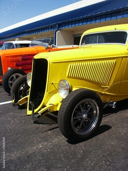 Obraz hotrods at a car show
