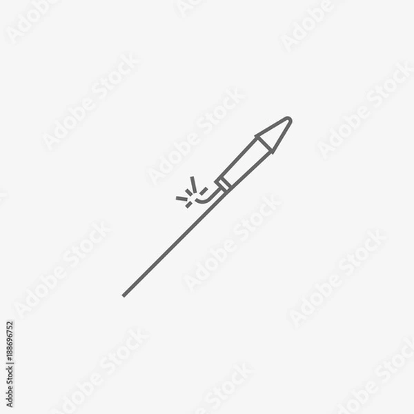 Fototapeta rocket firework vector icon