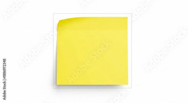 Obraz yellow sticky note isolated