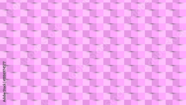 Fototapeta Abstract Magenta Wall Block Pattern Background with Soft Shadow
