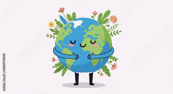 Obraz earth globe with birds