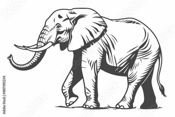 Obraz elephant cartoon illustration