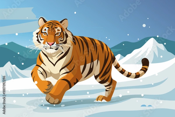 Obraz tiger in snow