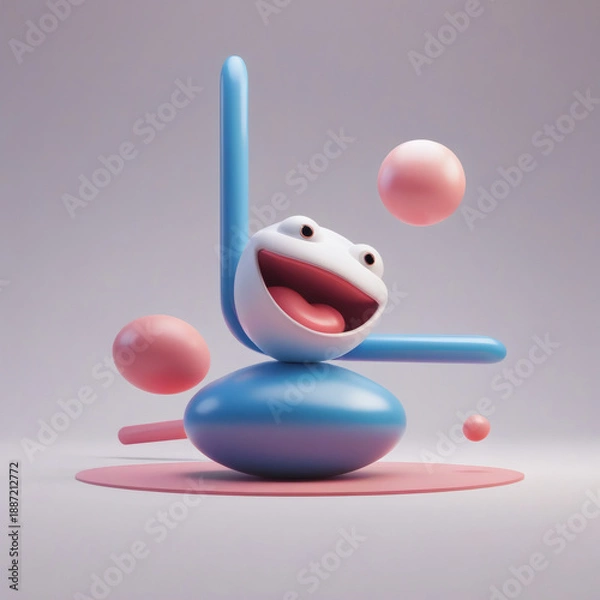 Obraz 3d puppet with a smile