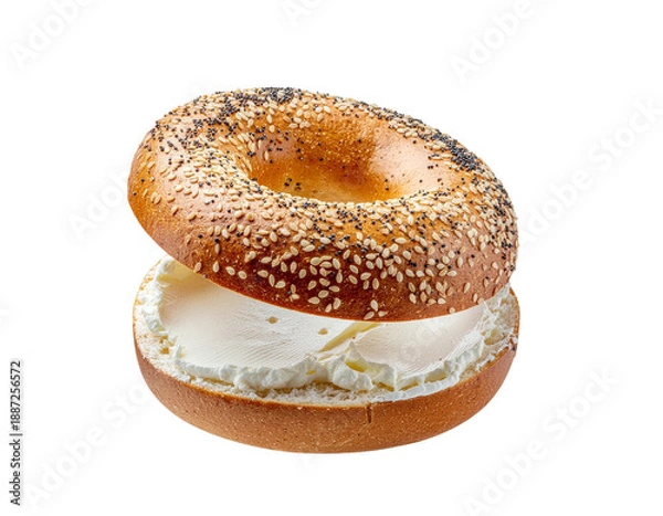 Obraz bagel with cream cheese