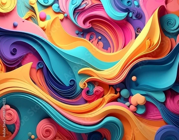 Obraz 抽象的なカラフルなデザイン