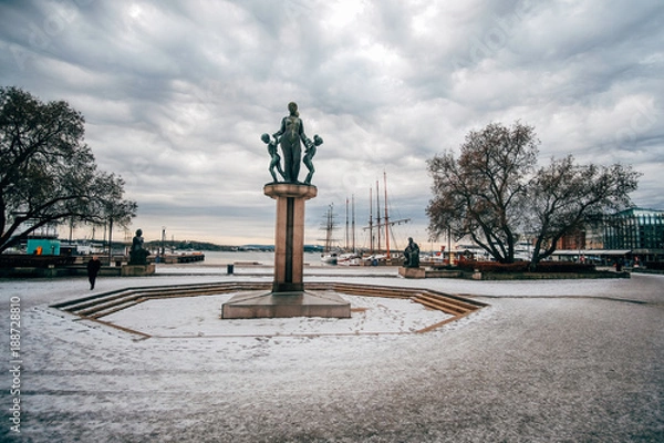 Obraz Rådhusplassen, “The City Hall Square” in Oslo, Norway