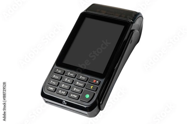 Obraz POS payment terminal isolated on white
