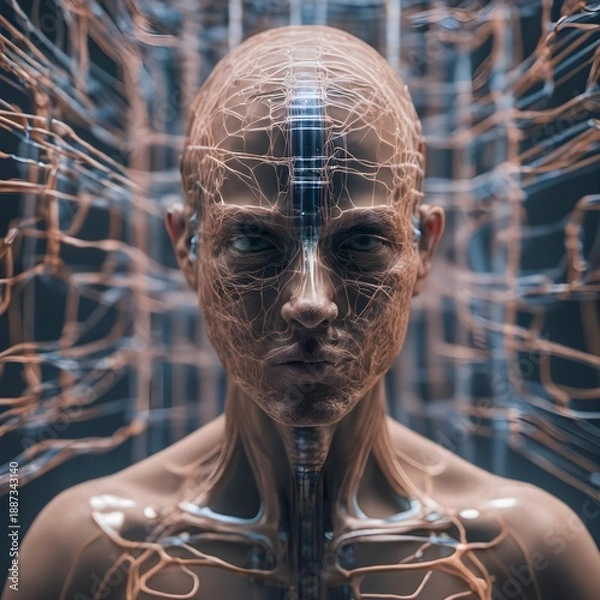 Obraz Futuristic Cybernetic Human Interface