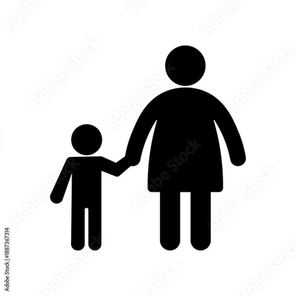 Obraz mother and child flat icon vector