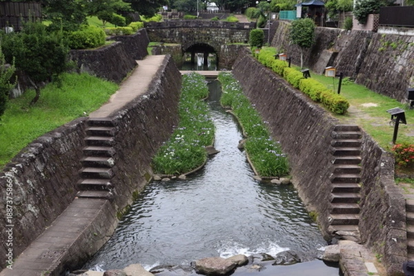 Fototapeta 高瀬裏川水際緑地の風景