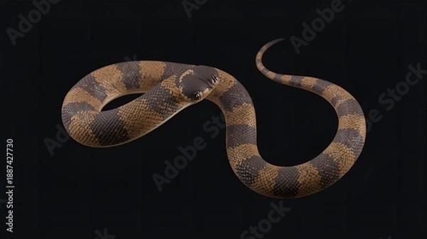 Obraz snake on black background