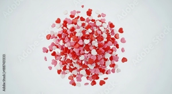 Obraz red hearts background