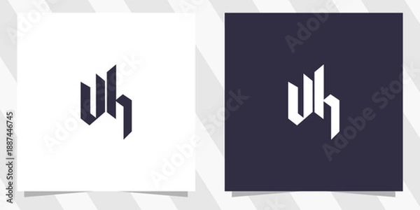 Obraz letter vh hv logo design