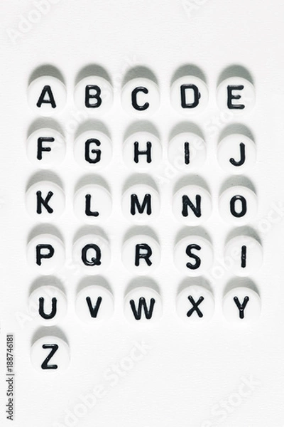 Obraz plastic beads with letters