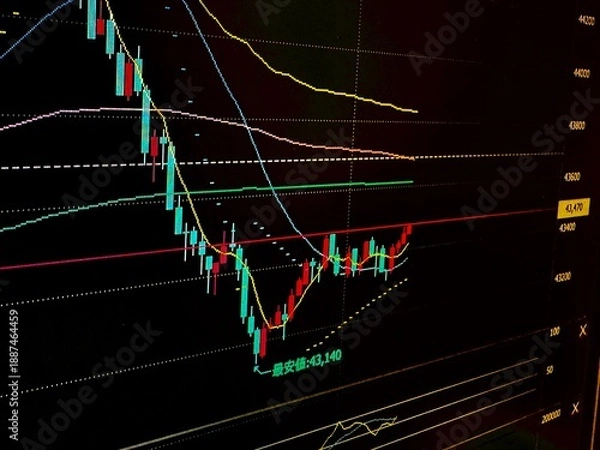 Obraz ローソク足チャート　ダブルボトム