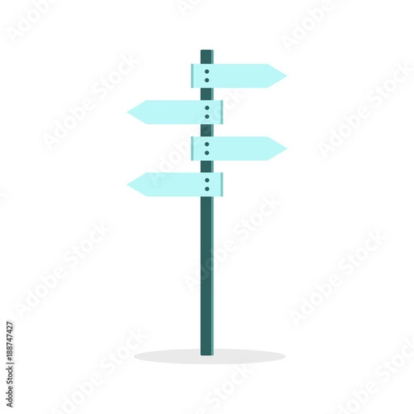 Obraz Direction signs icon white isolated on white background. Vector illustration