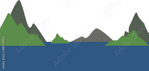 Obraz 바다와 섬 풍경