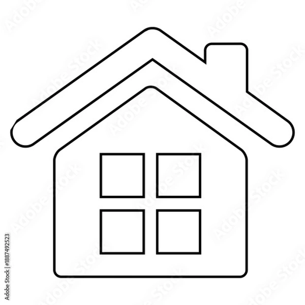 Obraz Simple House Outline Icon