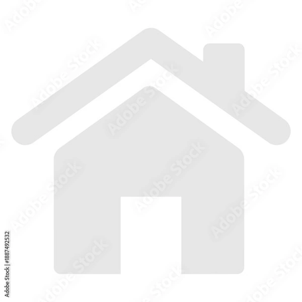 Obraz Simple gray house icon