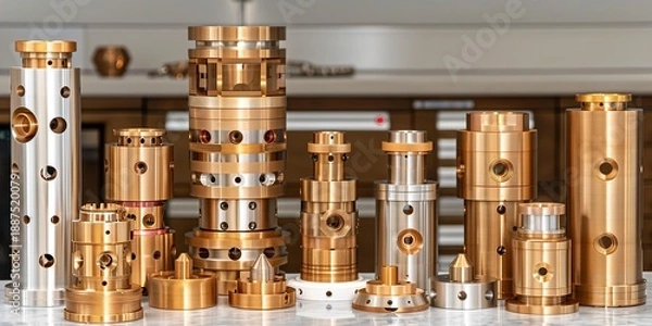 Obraz Assorted Brass and Silver Industrial Components