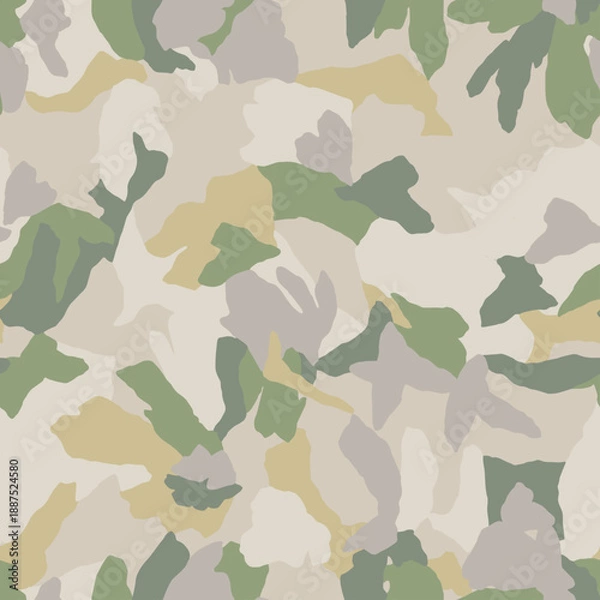 Fototapeta Vector leaf motif all over seamless repeat pattern 